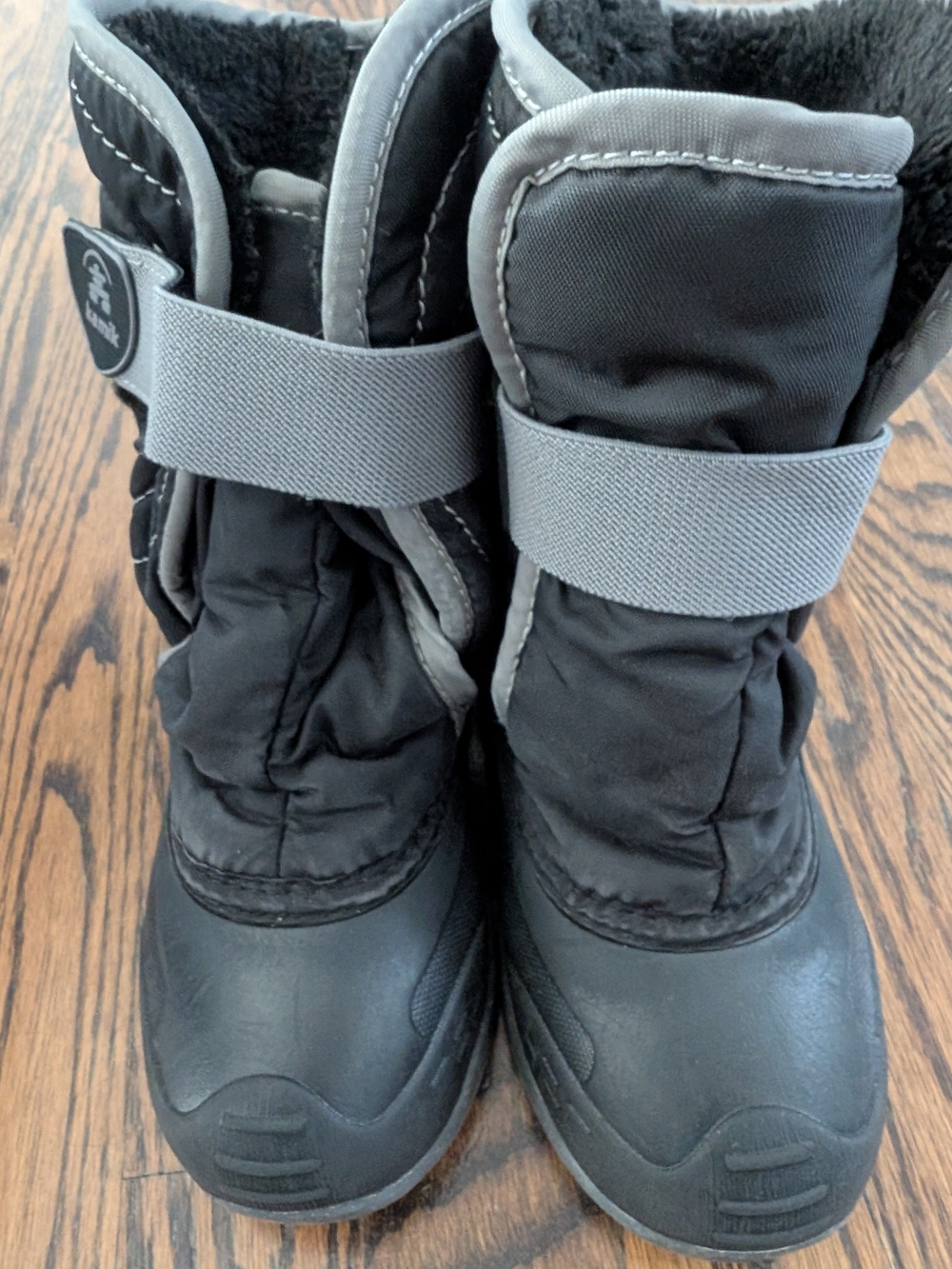 Kids Kamik Winter Boots with Gray Strap
